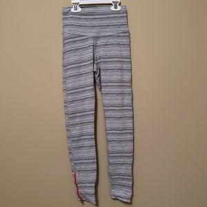 RARE 2015 lululemon high times pant, cyber stripe white/silver fox/flare